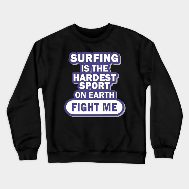 Surf Monster Wave Men's Surfboard Holiday Crewneck Sweatshirt by FindYourFavouriteDesign